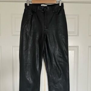 Faux leather pants